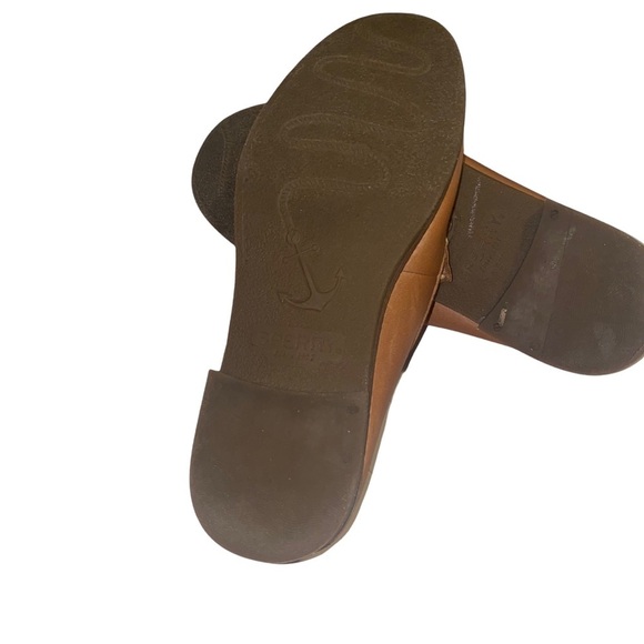 Sperry tan leather seaport penny loafer shoe size 6 - Picture 5 of 6